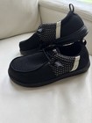 Larnmern Shoes Mens 8 Black Steel Toe Loafers Slip On Work Safety Footwear