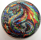 Amazing Mosaic Dragon - American Silver Eagle 1oz Limited  999 Silver Coin