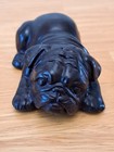 English Bulldog Dark Wood Figurine Dog Cute