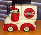 2000 Kurt Adler Coca Cola Christmas Village Santa In Icebox Truck W coke Bottle