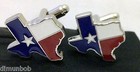 Texas Shaped Flag  Cufflink Set
