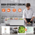 Uimoso Countertop Refrigerated Salad And Pizza Prep Station Stainless Guard 140w
