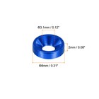 M3 Countersunk Washers anodized Aluminum Gaskets For Screw Rc 50pcs dark Blue 