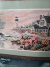 Dimensions Vtg Sunset Needlepoint Seaside Beauty Carl Valente Package Open 