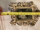 Vintage Ornate Cast Iron Rococo Style Picture Frame With Antique 1902 Picture