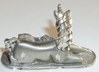 Vintage Cuteri Pewter Miniature Mother   Baby Unicorn Figurine