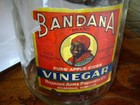 Vtg 1920 s 1930 s Black Americana Bandana Vinegar Bottle  Roanoke Va Paper Label