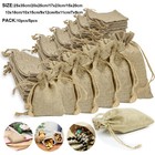 Natural Burlap Cotton Linen Drawstring Bag Wedding Party Gift Bags Jewelry  Bag   