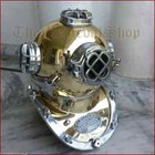 Antique Brass Scuba Deep Sea Diving Divers Helmet Mark V U s Navy Vintage 18 