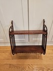 Vintage 2 Tier Wood Wall Shelf Fretwork Cutout Victorian Antique Gothic