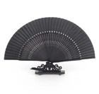 1x Folding Handfan For Women - Foldable Chinese Japanese Vintage Bamboo Silk Fan