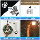 10 Pack Black Screw Eye Hooks 3 3 Inch Stainless Steel Eye Screws For Wood