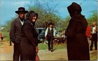 Vintage Chrome Postcard Greetings Pennsylvania Dutch Country Amish Folks C1960