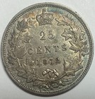Canada 1872 H 25 Cents -very Nice High Grade Coin