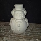 Ceramic Bisque Ready To Paint Happy Snowman Figurine Winter Decor 5 5 Inch