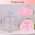 Large Body Powder Puffs And Containers  Crystal Clear Powder Container With Soft