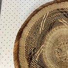Vtg Zimbabwe Hand Woven Tonga Binga Basket Geometric Earthtones Wicker 12 5   