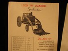 Vintage Paper Advertising Brochure Lion W Loader Tractor Farm Operation 