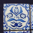 1650 s Superb Set Of 4 Antique Dutch Delft Tiles Mid 17th Century    3  