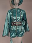 Regal Rennisance Vintage 1960   s Teal Satin 5 Pc Costume W Silver Details
