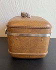 Vintage American Tourister Escort Train Case Luggage Tray Mirror Makeup Brown
