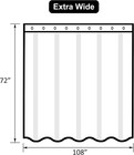 Eurcross Heavy Duty Extra Wide Shower Curtain Liner Free Shipping