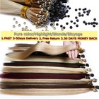 300pcs Thick Nano Ring Remy Human Hair Extensions Micro Loop Beads 12 -24 blonde