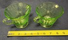 Vintage 1930s Green Uranium  madrid  Cream And Sugar 