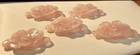 Vintage Chinese Hand Carved Rose Quartz 3-d Flower Lot Of 5