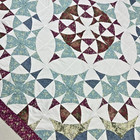 Handmade Shakespeare In The Park Cotton Fabric Patchwork Quilt Top topper 86x86 