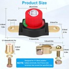 Battery Disconnect   Top Post Kill Switch 12v-48v Heavy Duty Shut Off For Car Rv
