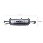 Fit 2003-2007 Gmc Sierra 1500 Pickup Truck Dark Gray high Gloss Black Grille