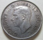 1944 Canada Silver Half Dollar Coin  Fifty Cents Au Nice Grade  h479 