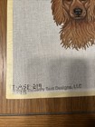 Dog Dachshund Or Golden Retriever Needlepoint Canvas 18 Ct Signed Liz