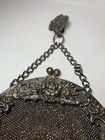 Antique German Silver Art Nouveau Metal Micro Bead Purse