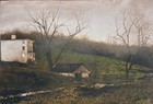 Andrew Wyeth  evening At Kuerners  70  Custom Framed Art Americana Rural Farm