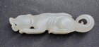 Chinese Carved Jade Pendant Depicting A Mythical Beast