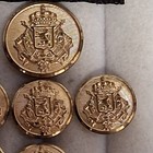 Christopher Hart Gold Blazer Buttons 10 2-large  8 Smaller Waterbury