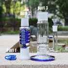 14inch Hookah Freezable Glycerin Glass Bongs Water Pipes Perc  14mm Glass Bowls