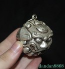 1 6  Chinese Tibetan Silver Feng Shui Animal Lucky Tiger Statue Bell Chung