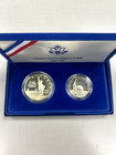 1986 Proof Statue Of Liberty 2 Coin Silver Dollar And Clad Half Us Mint Set