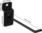 100 Pcs 4 Inch Slatwall Hooks  Slat Wall Gridwall Panel 100 4 Inch  Black