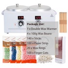 Double Wax Warmer Electric Heater Dual Hot Facial Skin Care Equipment   Wax Bean