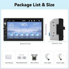 7  Double 2 Din Car Stereo Radio Mp5 Touch Screen Bluetooth Fm Usb   Rear Camera