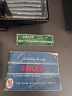 Vtg 1955 Singer 221 Featherweight Sewing Machine W  Pedal  Accessories    Case