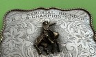 Vtg Sterling Silver 1972 R J Memorial Roundup Rodeo Champion Trophy Belt Buckle