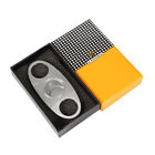 Silver Pocket Double Blade Stainless Steel Cigar Cutter Punch Scissors Gift