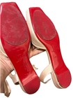 Christian Louboutin Cassia Blush Satin Lace-up Flats  Eu 36 Square Toe Bow