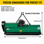 42  Heavy Duty 3-point Green Flail Mower Pto Driven For Category 1 Tractors