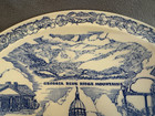 Vintage Blue White Georgia    The Empire Of The South    Porcelain Souvenir Plate